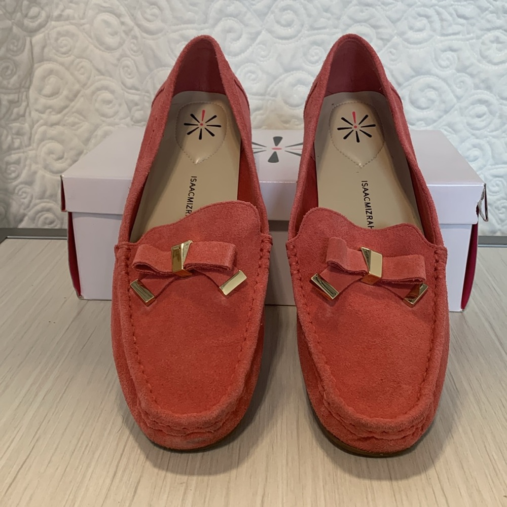 Chic orange Suede Loafers - Picture 3 of 4